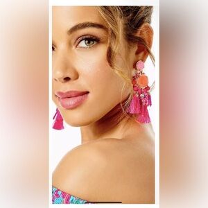 Lilly Pulitzer Vibrant Pink and Orange Earrings